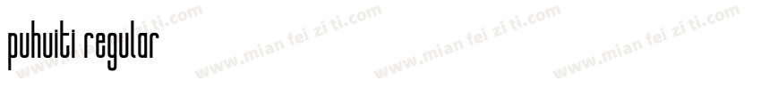puhuiti regular字体转换
